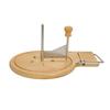 Cheese Curler Wheel Slicer Stainless Steel Cheese Shaver Cutter Hard Cheese Chocolate Beech Wood Base