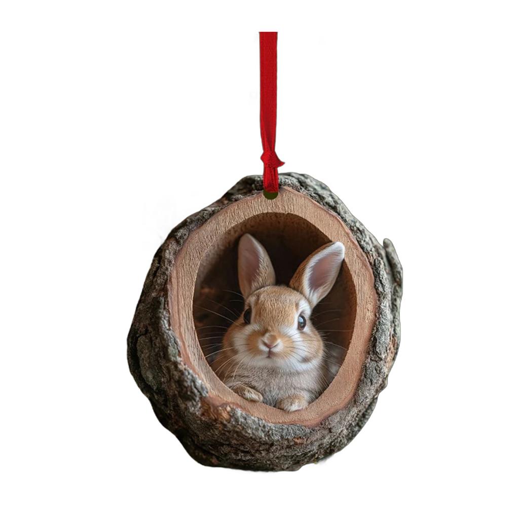 Festival Owl Styles Christmas Tree Hanging Ornament Craft of Sturdy 2D Acrylic Accessory for Home Decoration Use