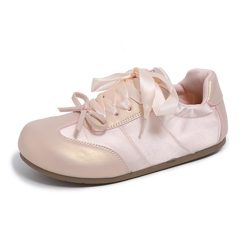 Bow Women Sneakers Flat Sandals Summer Lace-Up Sport Shoes Woman 2025 Brand Shallow Comfort Casual Shoes Soft Leather Sandalias