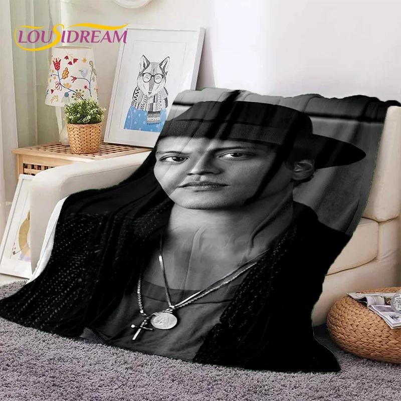Bruno Mars 3D Singer Star Soft Flannel Blanket for Beds Bedroom Sofa Picnic,Throw Blanket for Cover Outdoors Leisure Nap Gift