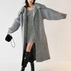Autumn Spring Cardigan Coats Women Solid Color Long Sleeve Loose Vintage Knitted Gentle Ankle-length Temperament Female Streetwear