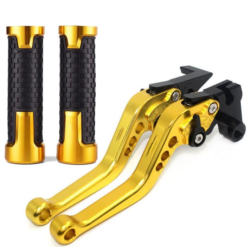Aluminum Motorcycle Handlebar Grips Brake Clutch Levers Lever Extensions Kawasaki Yamaha Ducati CFMOTO