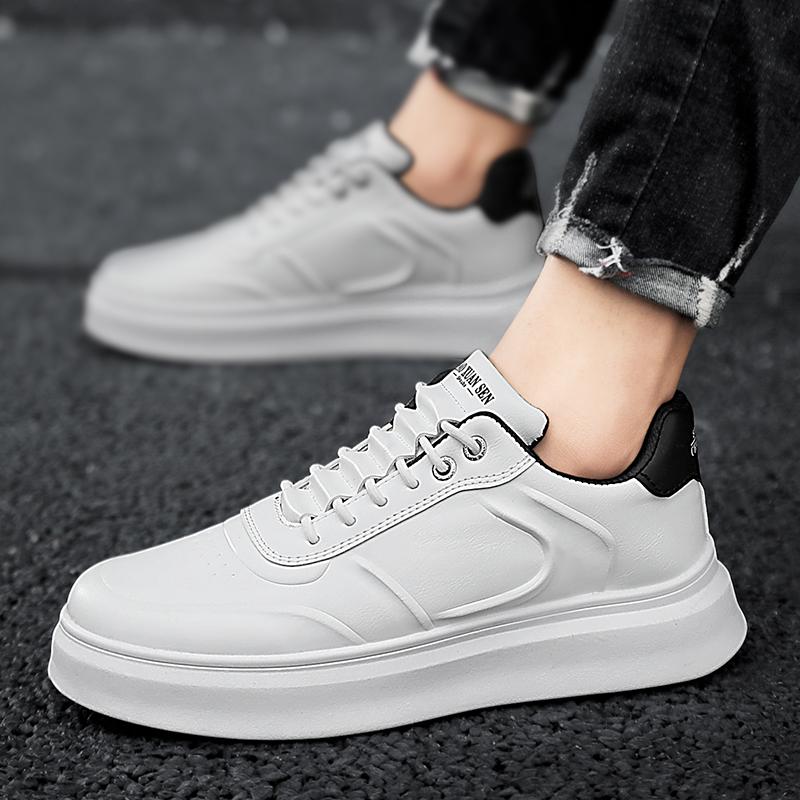 Men's Shoes Four Season Thick Soled Casual Shoes Four Season Soft Sole Comfort Walking Shoes Student Flat Shoes Youth Board Shoe