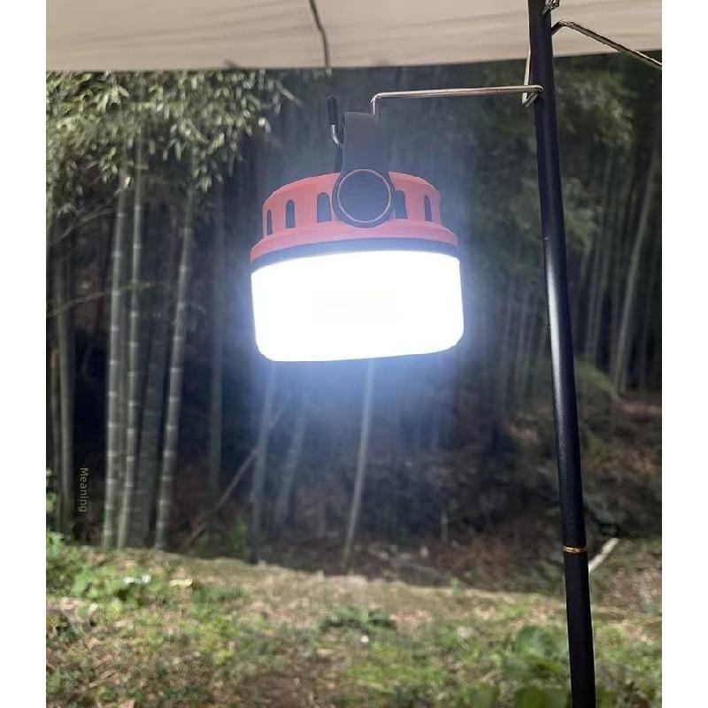 10W 5V Solar LED Camping Bulb Light USB Rechargeable Press Switch Portable Tent Lamp for Camping Emergency Night Market Stall