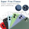 Liquid Silicone Soft Luxury Original Case For Iphone 14 13 11 12 Promax Xr Xs 78plus Super Fine Fleece Shockproof Back Cover