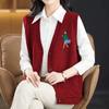 Retro Knitted Vest Women's Spring and Autumn New Loose Sleeveless Sweater Vest Cardigan