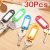 30 шт. Цветные пластиковые бирки для ключей, брелок, бирка для подписи, багажная бирка, аксессуары для ключей, мини-брелок в виде сумочки