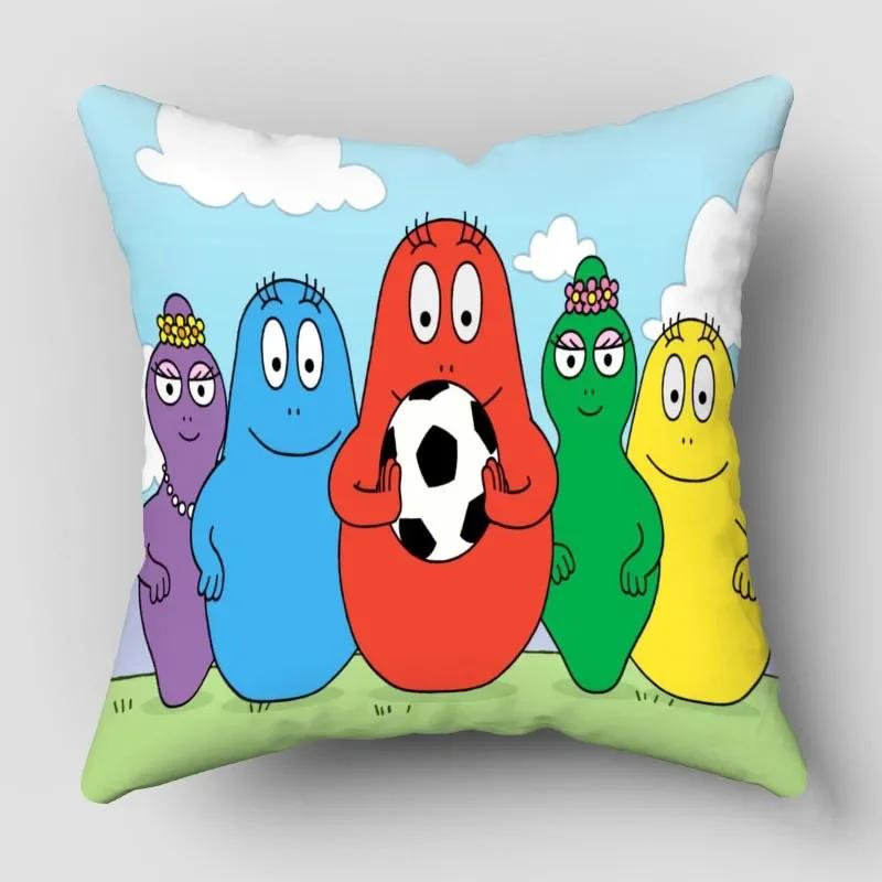 Наволочки Барбапапа Животные Снеговик Принт Наволочка Декоративная Зимняя Праздничная Вечеринка для Дивана