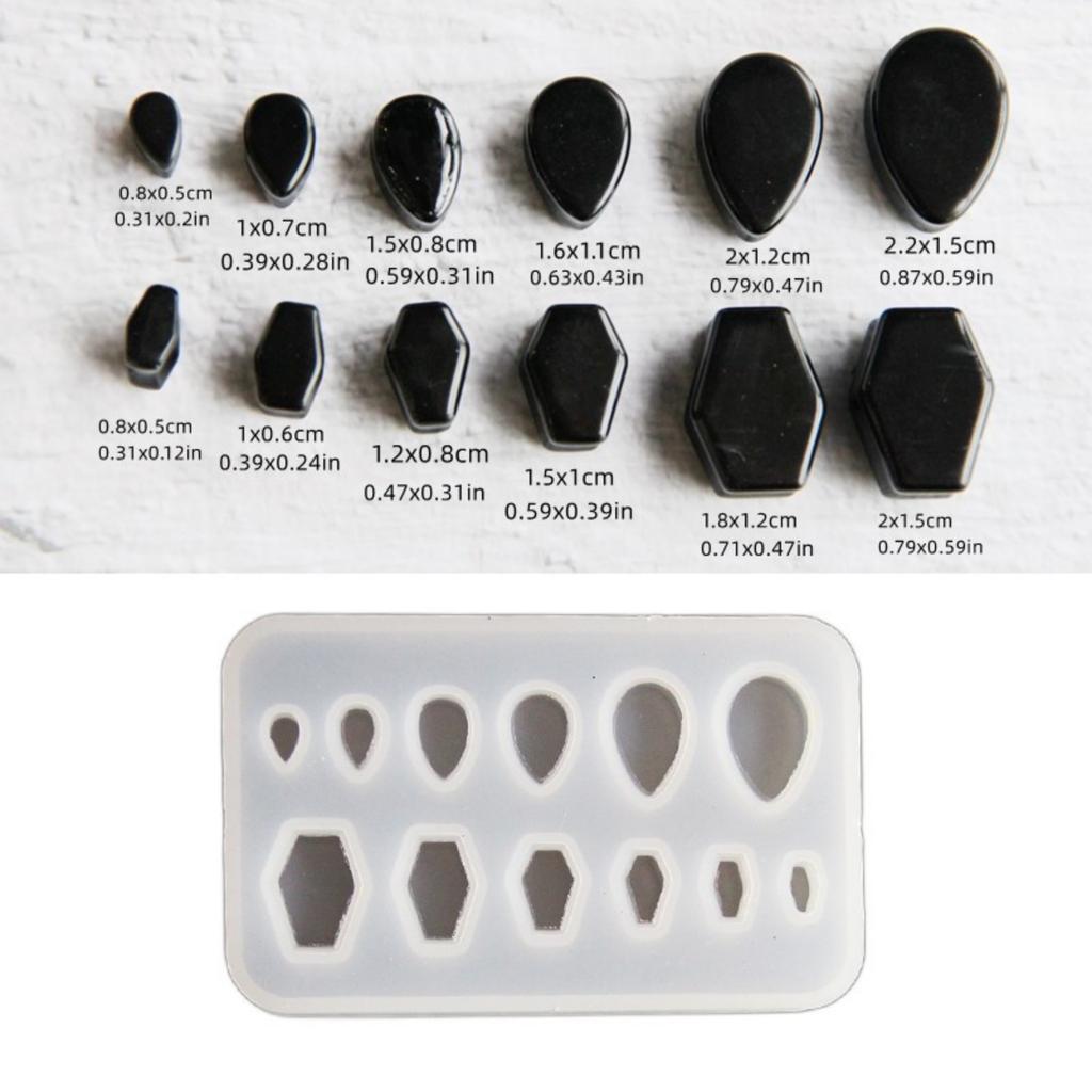 2 шт. Серьги из эпоксидной смолы, привлекающие внимание готические серьги, форма для пирсинга, подвески для ушей, силиконовые формы для любителей рукоделия