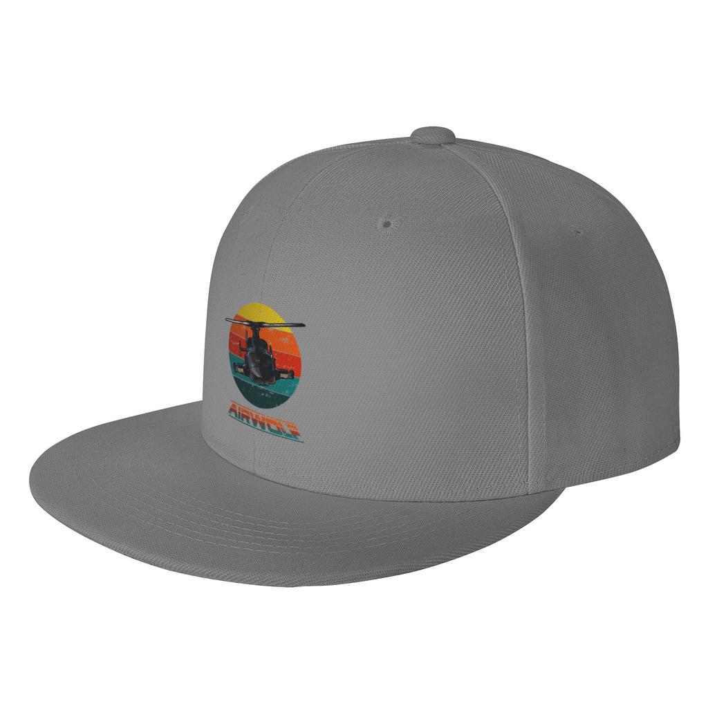 Fashion Airwolf Sunset s Retro Classic Flat Brim Sun Hat Foldable Mesh Cap
