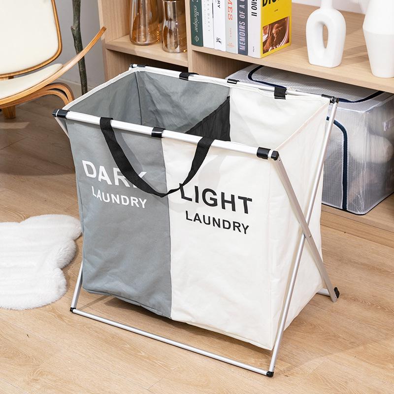 Foldable Waterproof Laundry Hamper with Handles - Oxford Cloth and Aluminum Frame
