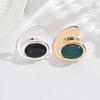 1pc Exaggerated Geometric Design Western Style Resin & Zinc Alloy Ring For Women, Perfect Gift For Parties And Events