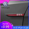 2026 Hot Sticker 2Pcs Metal Car Side Fender Bumper Strip Protective Sticker for Volkswagen GTI Golf 2 3 4 5 6 7 MK2 MK3 MK4 MK5