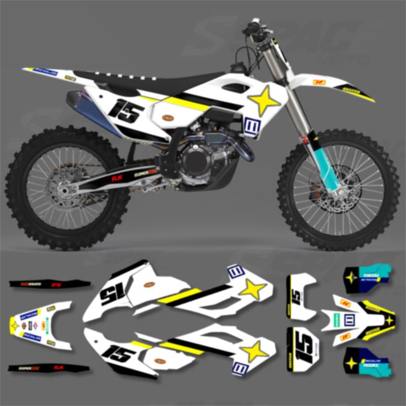 SPACE Custom Team Motorcycle Graphics Decal for Husqvarna TC FC TE FE TX FX FS 2023 2024 Decals Stickers Kits