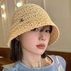 Полая плетеная дорожная шляпа соломенная шляпа женская летняя с большими полями защита от солнца шляпа большой окружности головы складная шляпа-ведро