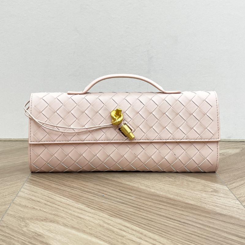 Новая плетеная сумка ручной работы, длинная сумка для ужина из коровьей кожи, высококачественная горизонтальная сумка-багет