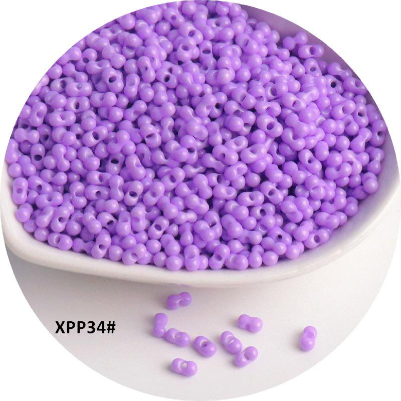 Стеклянные бусины-арахис сплошного цвета 2x4 мм для изготовления украшений и аксессуаров для волос своими руками