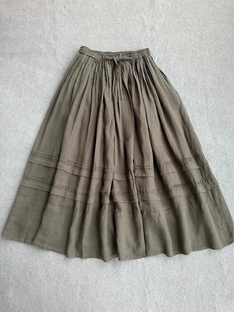 Johnature Japanese Patchwork Embroidery High Waist Women Skirts Summer All Match Vintage Loose Women Skirt