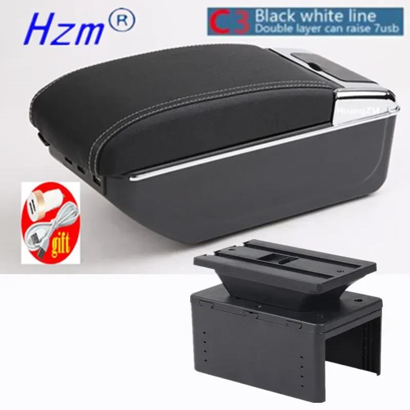 For Ford Focus mk1 Armrest Box For For Ford Focus mk1 Universal Car Armrest nterior Parts Center Storage box with USB LED light