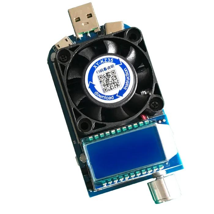 1 шт. KZ35 Электронная нагрузка постоянного тока USB Type C QC2.0/3.0 AFC FCP триггеры Тестер аккумулятора Измеритель емкости разряда