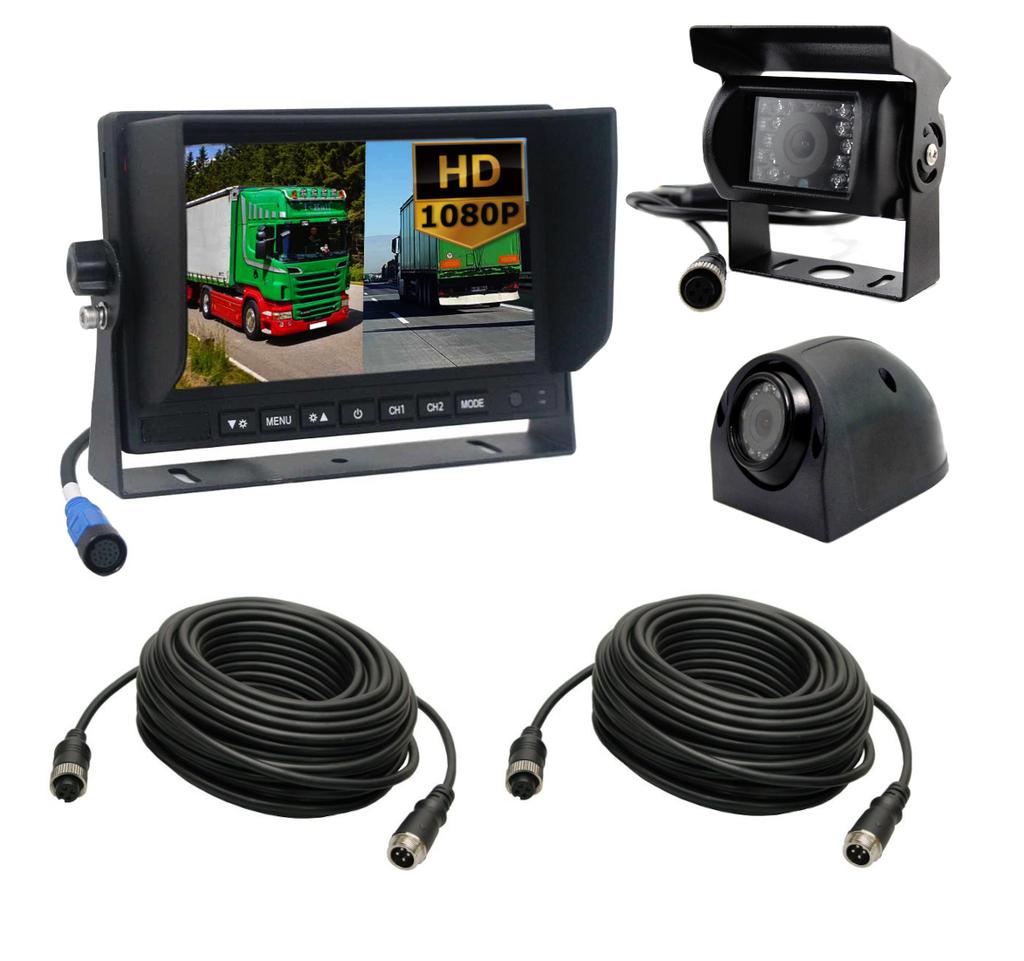 Monitor Heavy Duty Dvr Z Podziałem Kamera Boczna I Kamera Cofania
