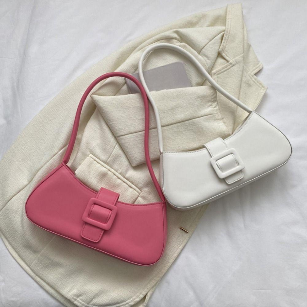 Large Capacity Half-moon Tote Bag PU Leather Ladies Luxury Handbags Underarm bag Women Women