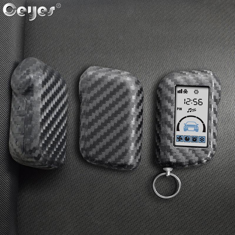 Чехол из углеродного волокна для Starline A93 A63 A39 A36 A69 A96 A66, автомобильная 2-сторонняя сигнализация, пульт дистанционного управления, датчик управления, ЖК-крышка для ключей, аксессуары