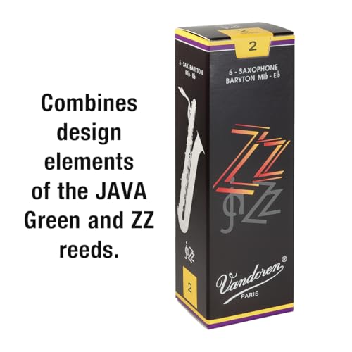 Vandoren ZZ Baritone Saxophone Reeds, Hardness 2 (Pack of 5)