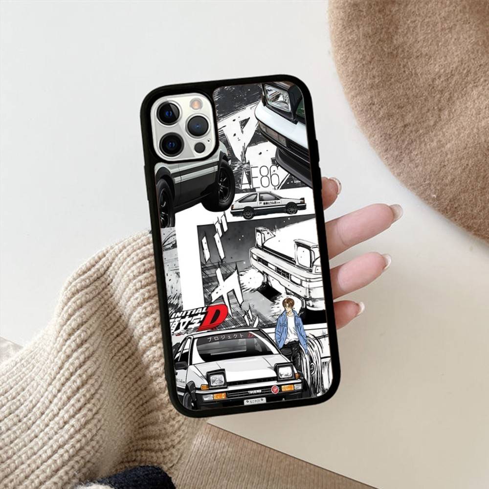 Аниме про гонки I-Initial D Для IPhone 17 16 15 14 13 12 11 Pro Max Plus Mini ПК+ТПУ Задняя крышка телефона