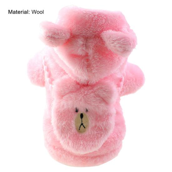 Одежда для домашних животных, привлекательное износостойкое флисовое теплое пальто с капюшоном для щенков, товары для домашних животных