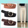 Belt Leather Black Women Premium Decorative Jeans Strap Metal Student Waistband