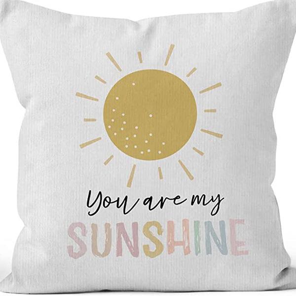 Modern Minimalist INS Rainbow Pillowcase Fresh Printed Linen Cushion Pillowcase Living Room Sofa