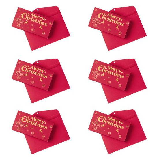 Рождественские конверты для денежных подарков с 6 отделениями, держатель для денег сделай сам и