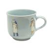 24to3 Nishitomi Ceramics Arita Ware Mug Cup Small 130ml Mini Cat Pattern Tachicat Blue Microwave Safe Made In Japan 480482 Approx.