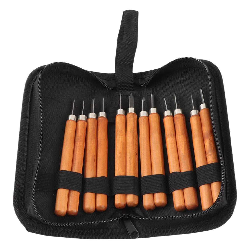 Набор ручных стамесок для резьбы по дереву, 12 шт., высокая твердость, полный набор инструментов, инструменты для ремонта гитар, с 2 точильными камнями для