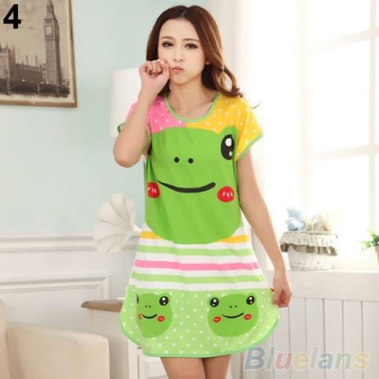 Милая женская пижама с рисунком панды, пижама с коротким рукавом, ночная рубашка