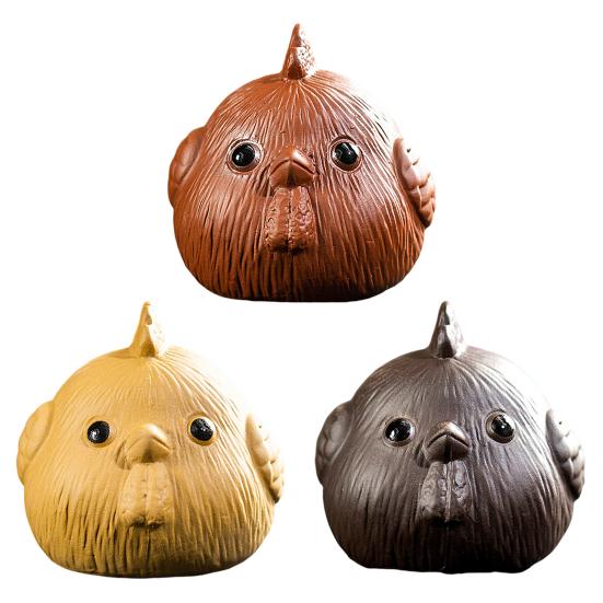 Чайный сервиз с цыпленком ручной работы в виде фиолетового песка, украшение для милого реалистичного цыпленка