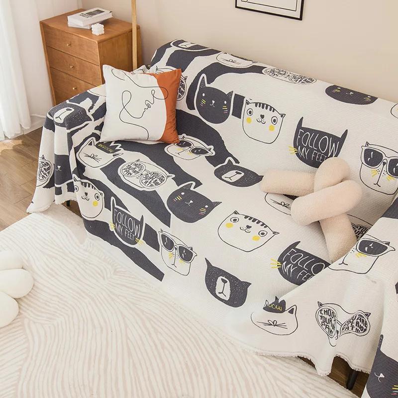 Чехол на диван, коврик для пикника, кровати, одеяла, одеяло, диван-кровать, универсальное декоративное одеяло