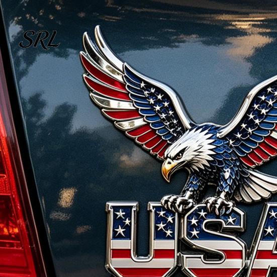 Waterproof Car Stickers USA Faith, Family & Freedom Metal Emblem, Eagle Letters Patriotic Edition 3D Strong Adhesive Decal 250th Anniversary Red Blue