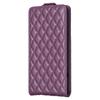 BF30 For iPhone 16 Vertical Flip Phone Case Rhombus Grid PU Leather Cell Phone Stand Cover