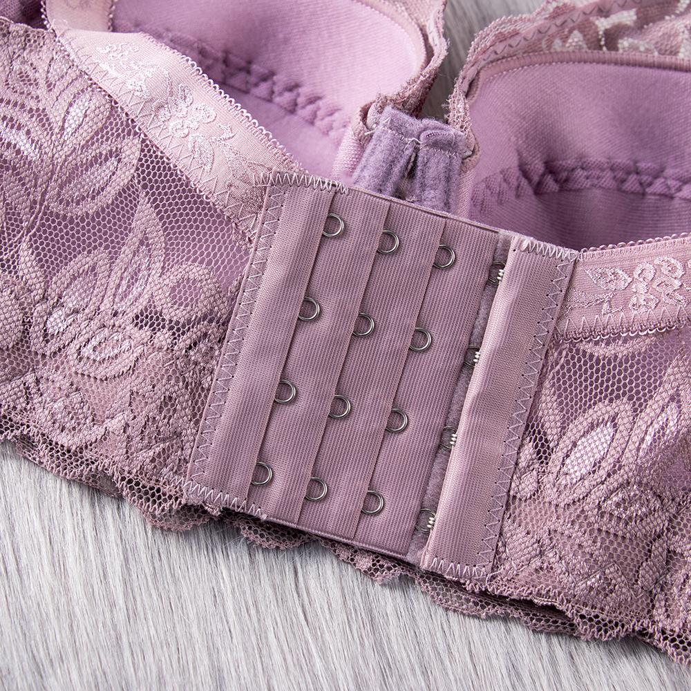 Женское нижнее белье больших размеров, модное стальное кольцо, бюстгальтер большого размера, кружевной тонкий бюстгальтер с цветочным принтом, удобный однотонный бюстгальтер в сборе