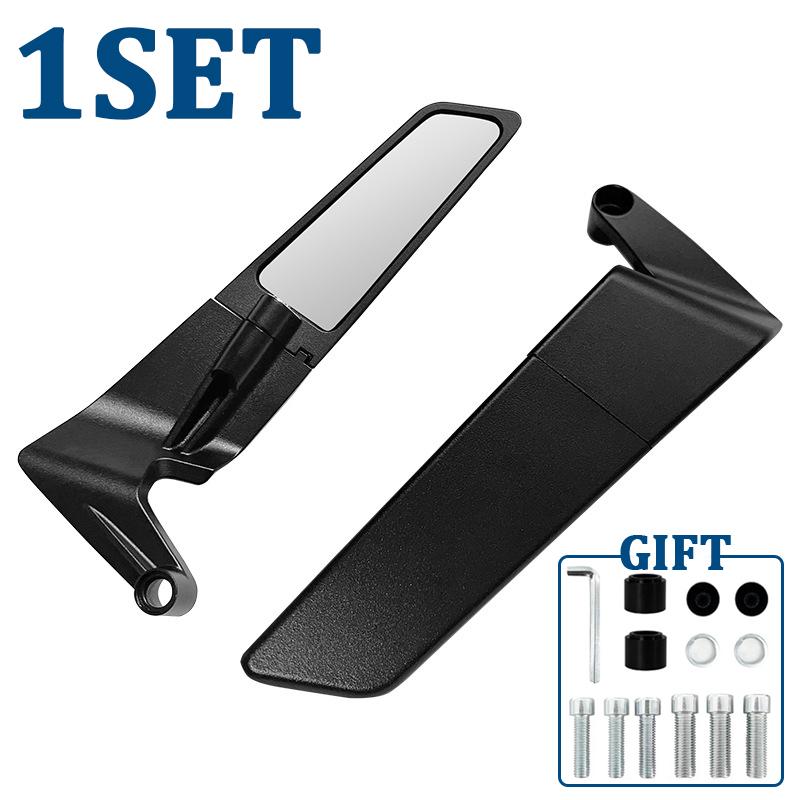 For YAMAHA MT03 MT07 MT09 MT10 XMAX KTM BMW S1000R Motorcycle Mirrors Stealth Winglets Mirror Kits To Rotate Adjustable Mirrors