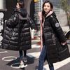Женская осенне-зимняя объемная верхняя одежда высокого класса с длинным капюшоном, свободный пуховик