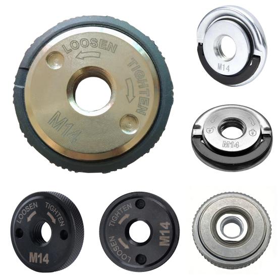 Углошлифовальная машина Фланцевая гайка M14 Быстросъемная стопорная гайка Самоконтрящаяся фланцевая гайка Резьба 5/8 Запасные части для шлифовальных дисков