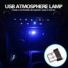 USB Car Interior Atmosphere Lamp Portable Mini LED Night Light Plug-Play Car Ambient Lighting Universal Interior Accessories