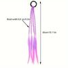 6Pcs Multi-Strand Design Rainbow Long Straight Braid Hair Synthetic Hair Extensions  Cosplay