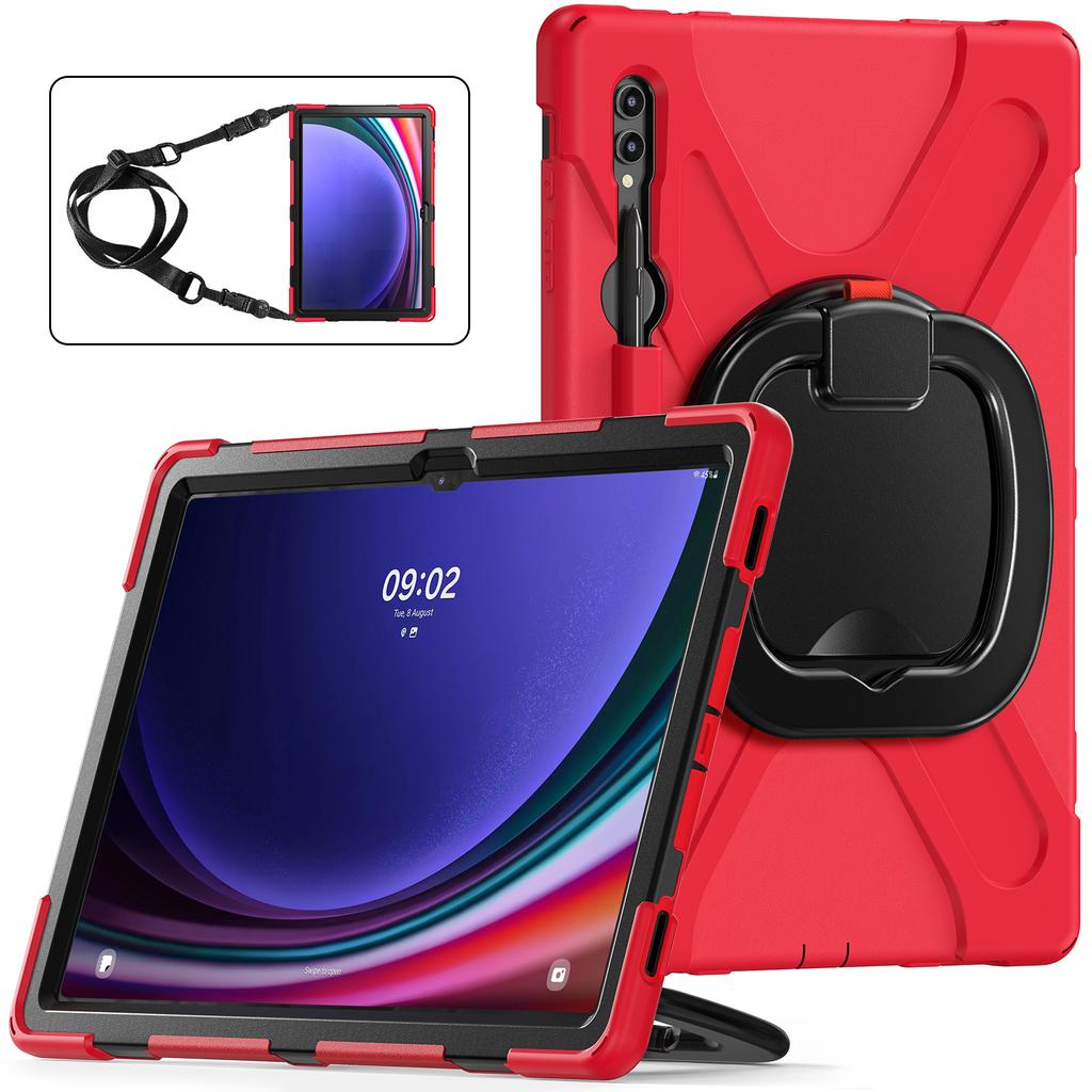 Прочный Чехол для Galaxy Tab S10 S9 S8 Ultra 2024 2023 2022 14.6" SM-X920 X926B X910 X916B X900 X906B 360 Поворотная Подставка Чехол