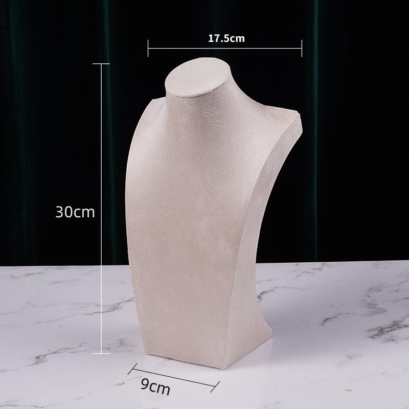 Подставка для демонстрации фланелевых ожерелий - портретная модель для ювелирных изделий и цепочек на ключицу