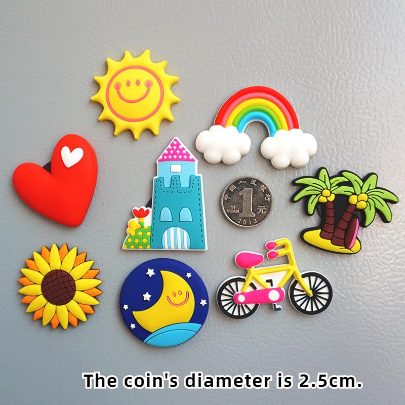 Cute Cartoon Fridge Magnets Rainbow Sun Magnetic Stickers for Message Board Blackboard Magnetic Stickers Kawaii Home Decor