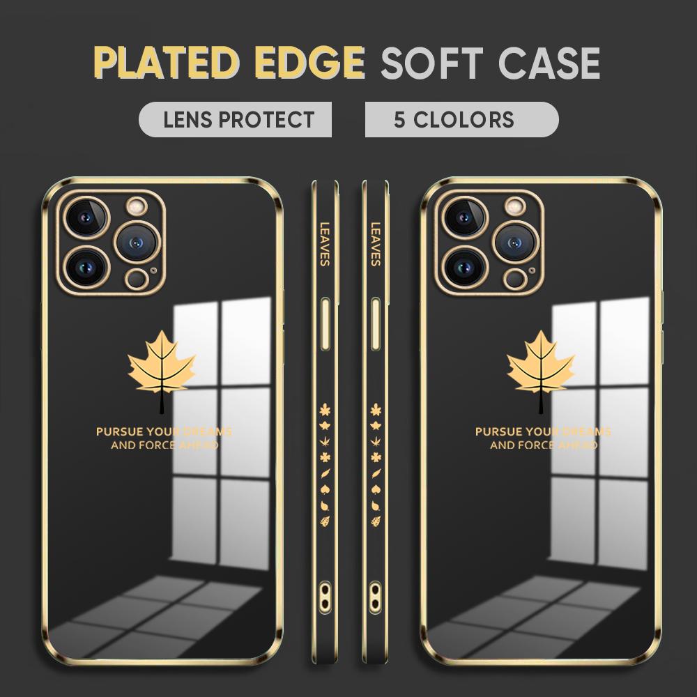 Чехол для телефона с покрытием из кленового листа для iPhone 11 13 15 Samsung Galaxy A52 Xiaomi Redmi 12C Note 10 Pro Oneplus Мягкие чехлы для смартфонов